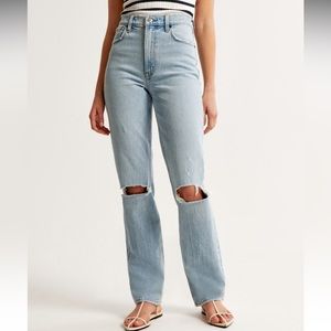 Abercrombie High Rise 90s Straight Jeans